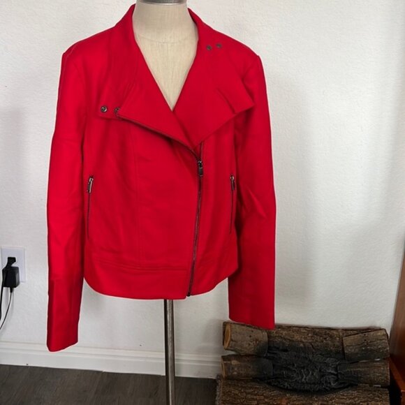 Banana Republic RED Moto Jacket Size XL - Picture 1 of 6